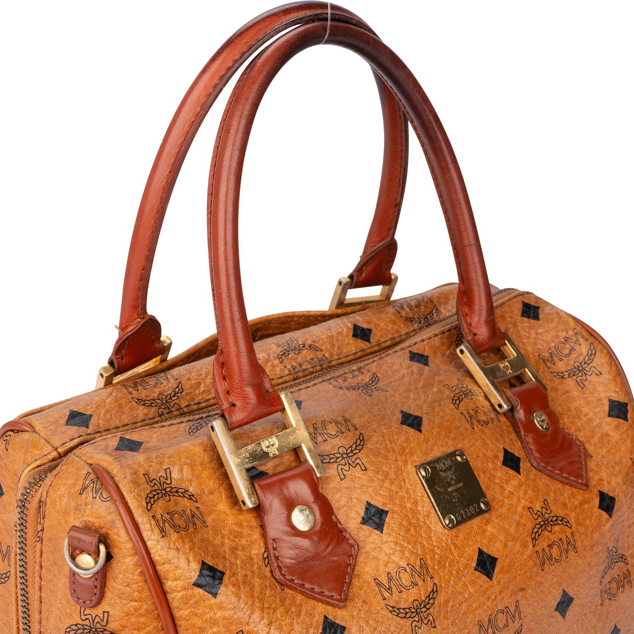 MCM MCM Visetos Monogram Boston Handbag Divers