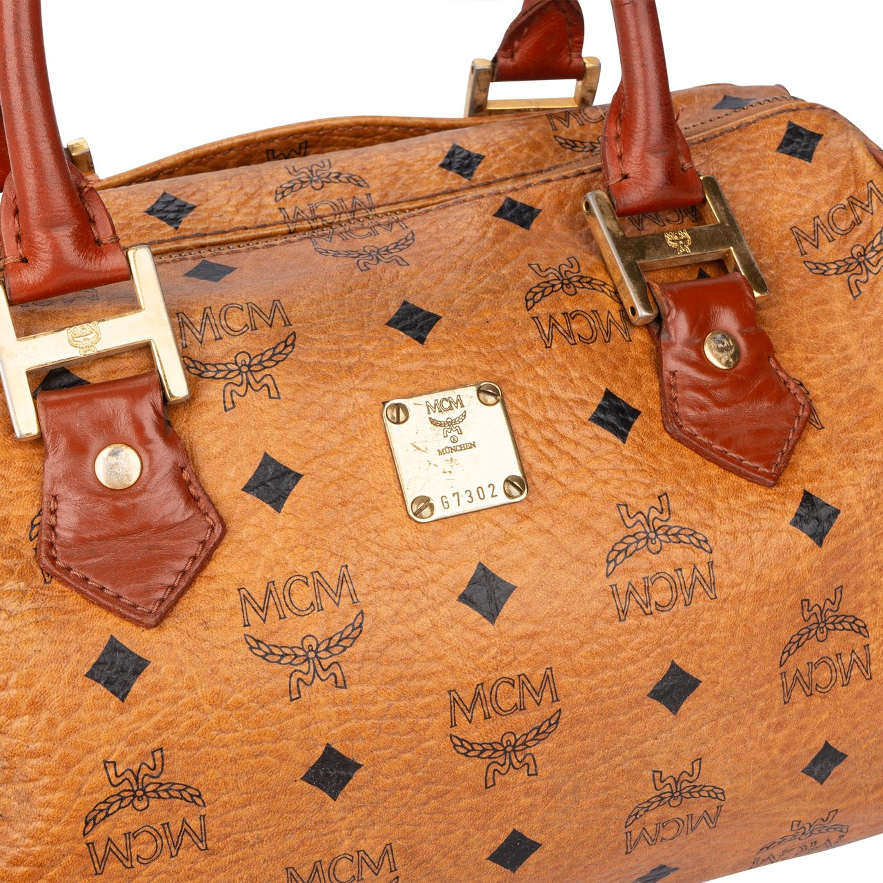 MCM MCM Visetos Monogram Boston Handbag Divers
