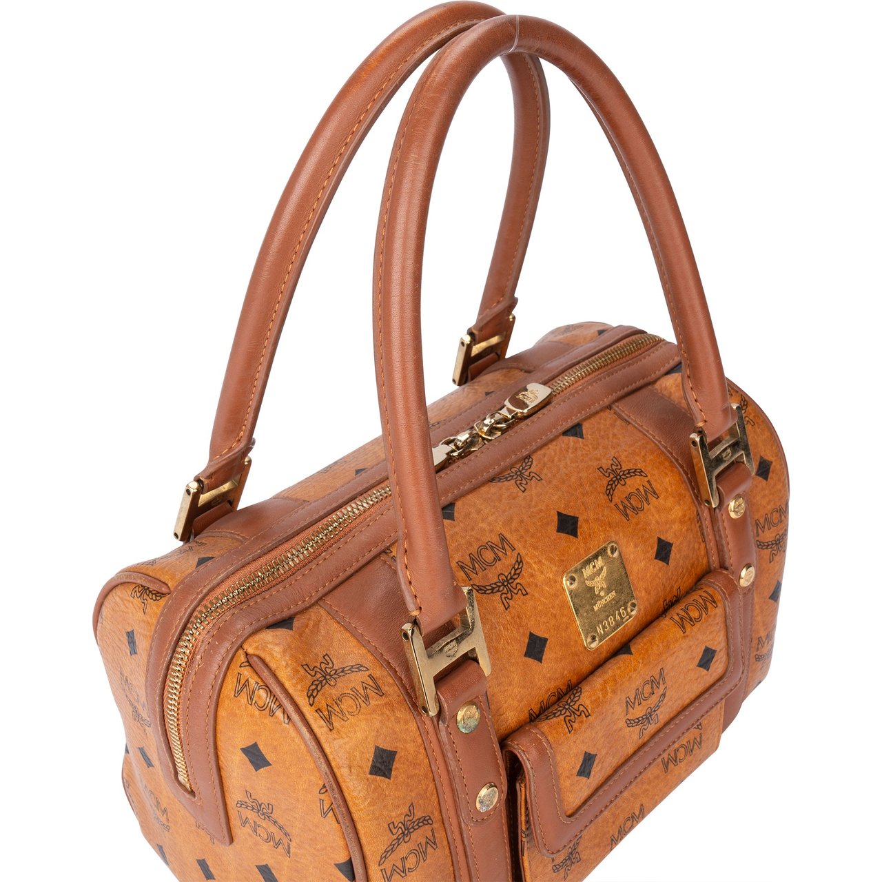 MCM MCM Visetos Monogram Boston Handbag Divers