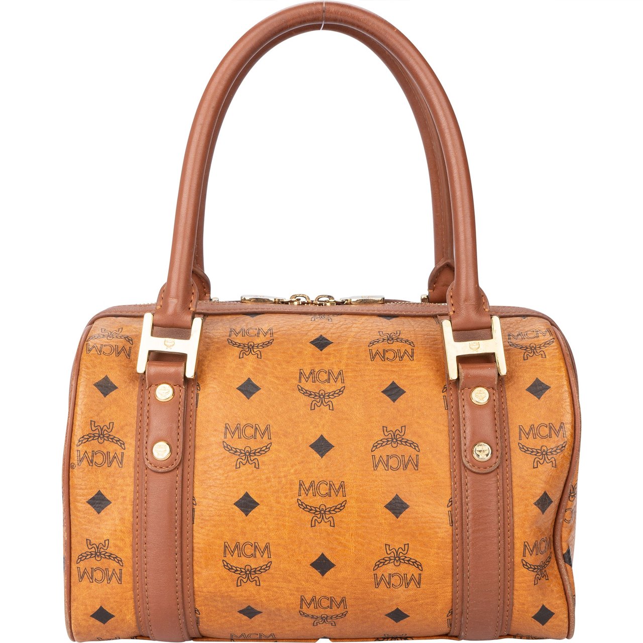 MCM MCM Visetos Monogram Boston Handbag Divers