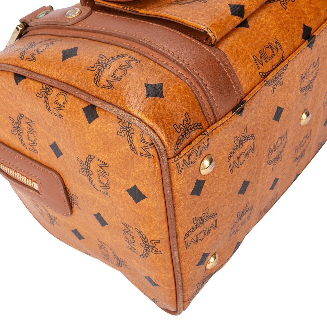 MCM MCM Visetos Monogram Boston Handbag Divers