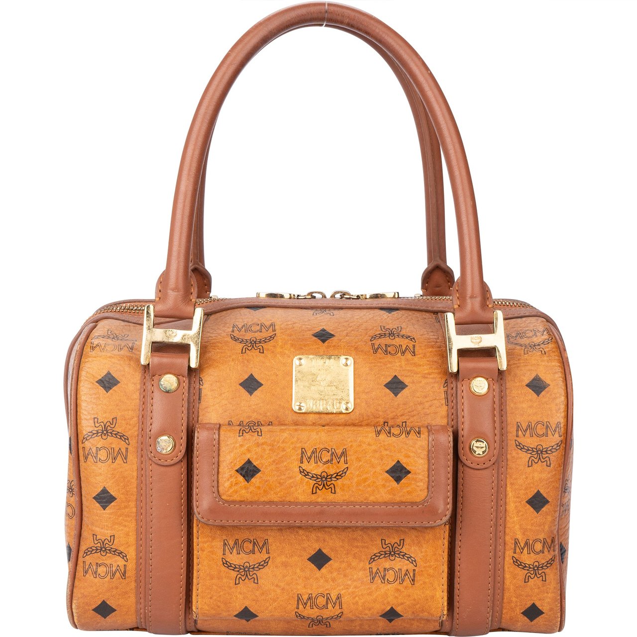 MCM MCM Visetos Monogram Boston Handbag Divers