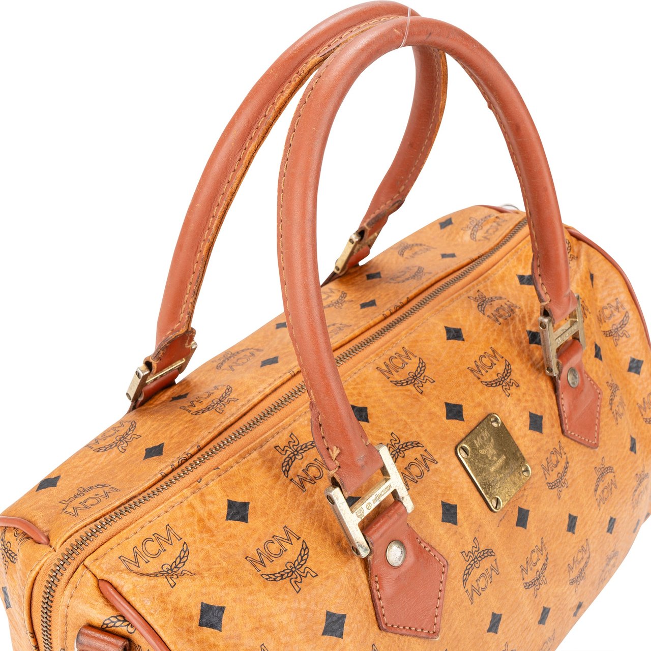 MCM MCM Visetos Monogram Boston Handbag Divers