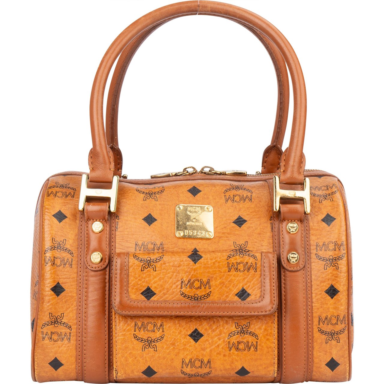 MCM MCM Visetos Monogram Boston Handbag Divers