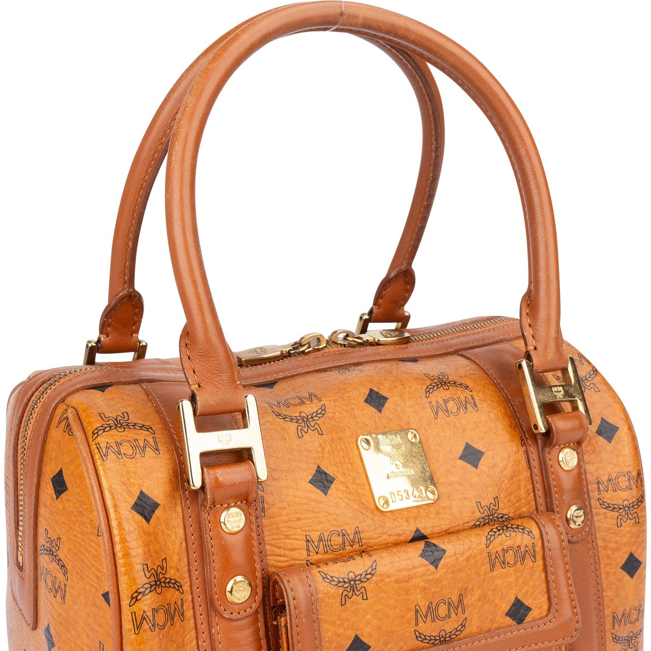 MCM MCM Visetos Monogram Boston Handbag Divers