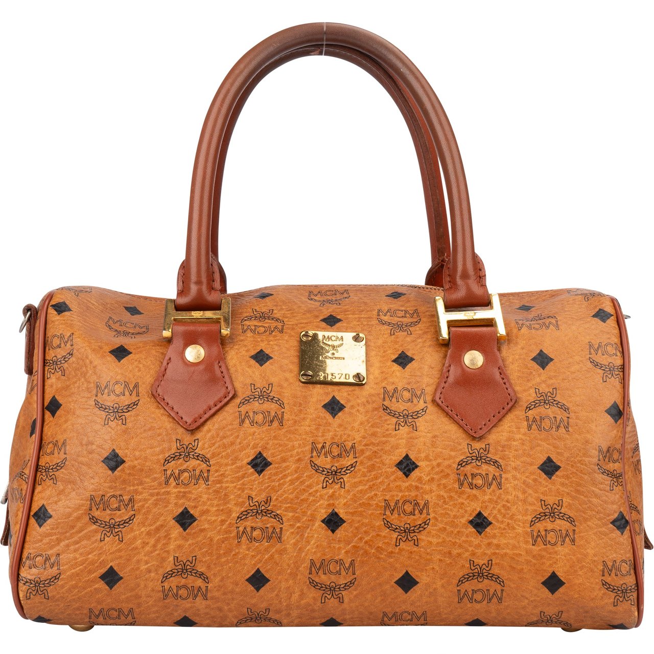 MCM MCM Visetos Monogram Boston Handbag Divers