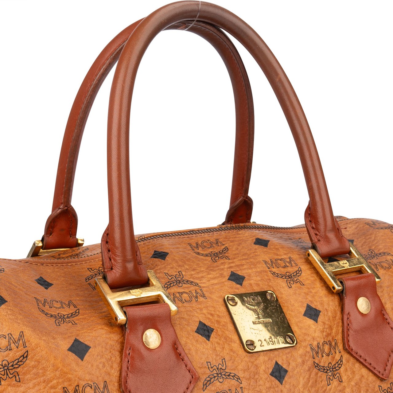 MCM MCM Visetos Monogram Boston Handbag Divers