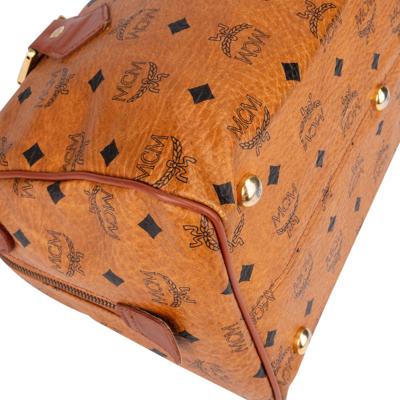 MCM MCM Visetos Monogram Boston Handbag Divers