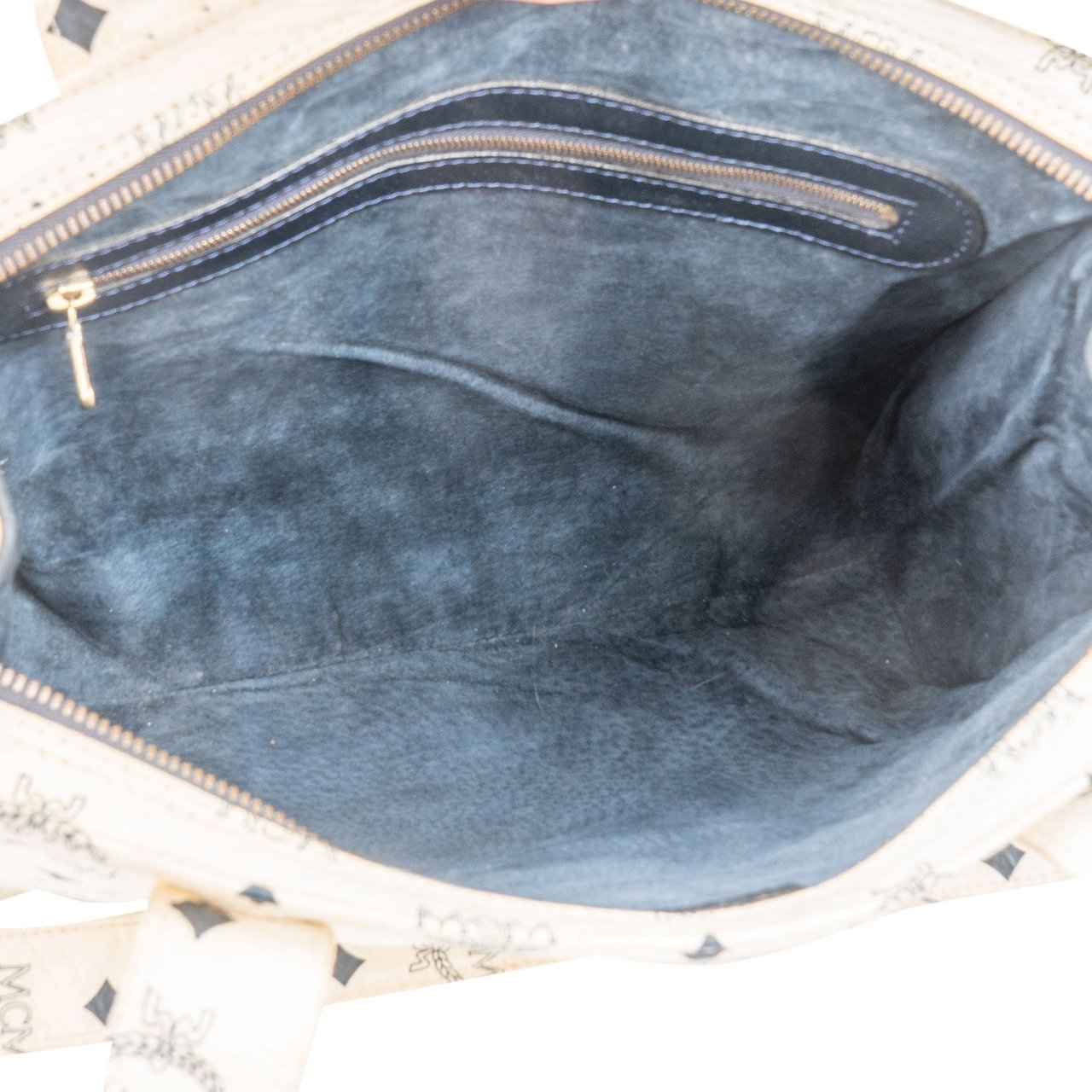 MCM MCM White Visetos Monogram Shoulder Bag Divers