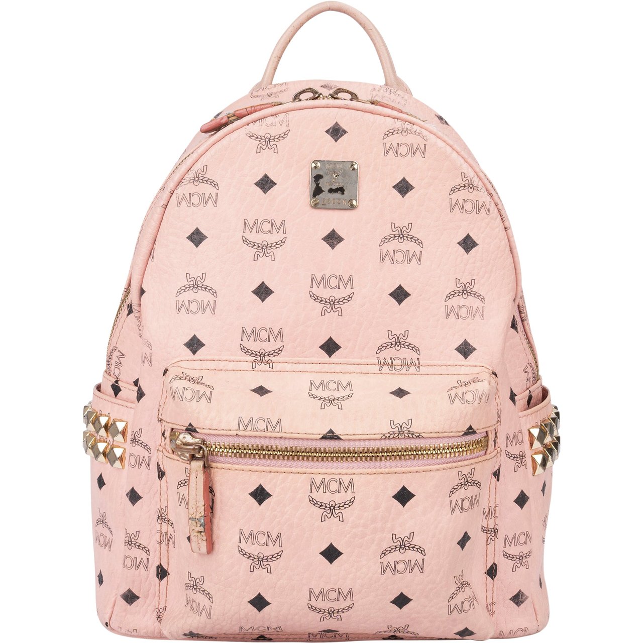 MCM MCM Pink Visetos Monogram Backpack Divers