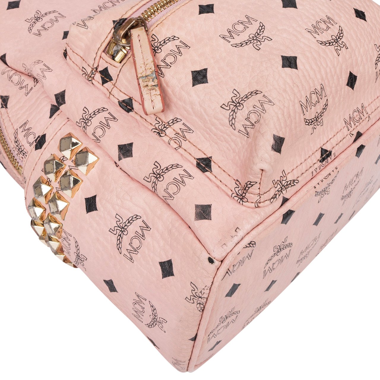MCM MCM Pink Visetos Monogram Backpack Divers