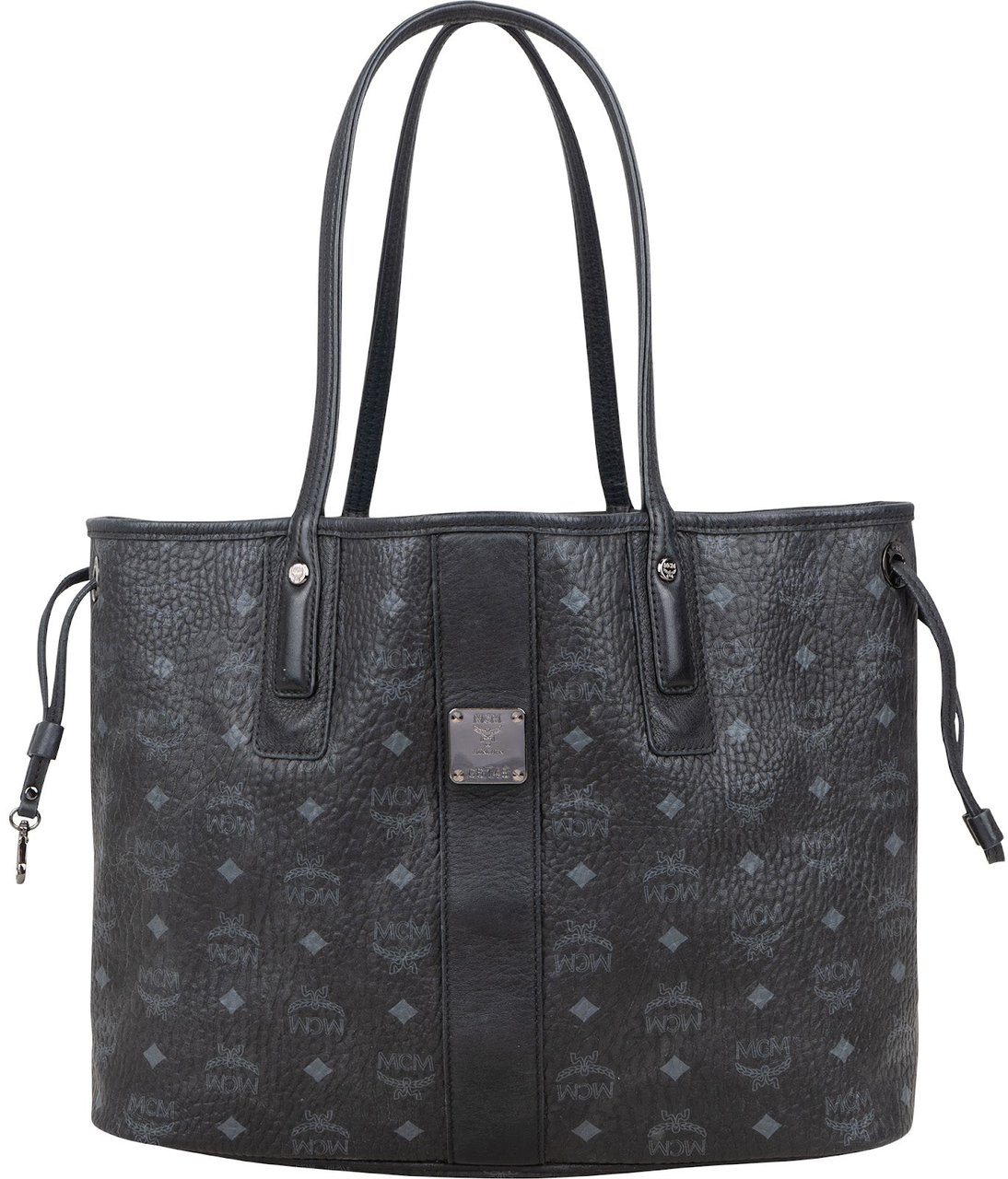 MCM MCM Monogram Visetos Liz Shopper Tote Shoulder Bag Zwart
