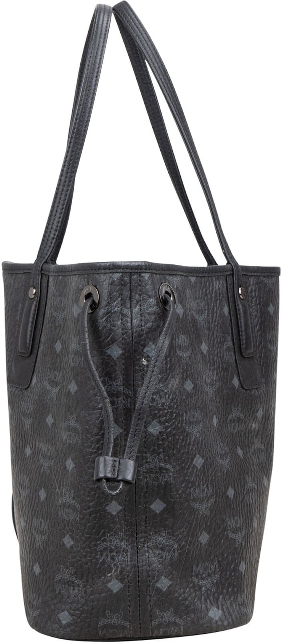 MCM MCM Monogram Visetos Liz Shopper Tote Shoulder Bag Zwart
