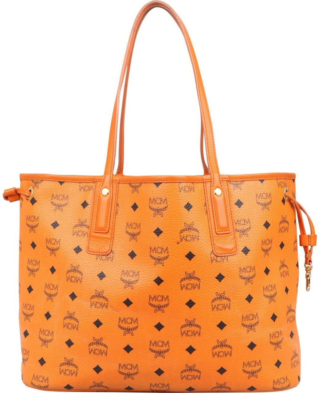 MCM MCM Monogram Visetos Liz Shopper Tote Shoulder Bag Oranje