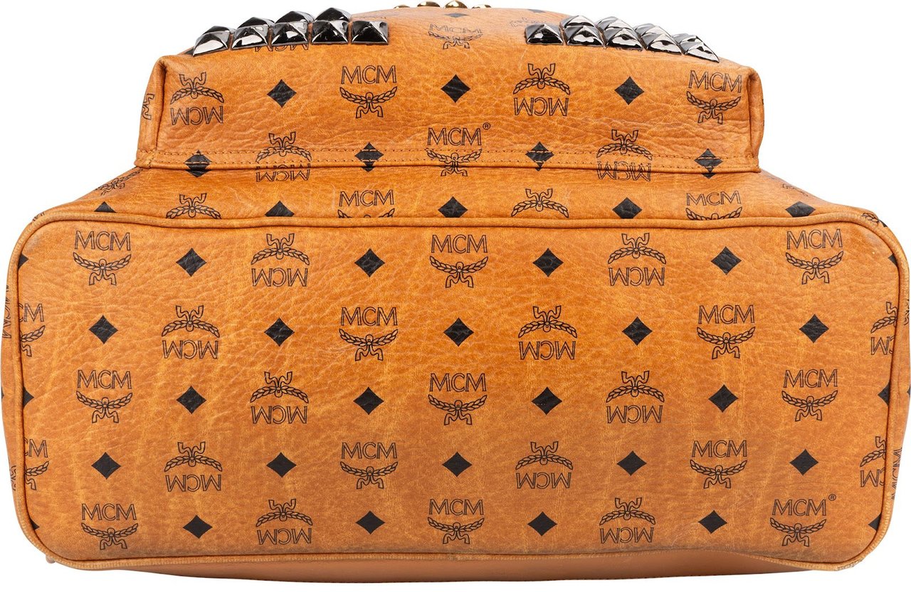 MCM MCM Monogram Stark Studded Visetos Large Backpack Bruin