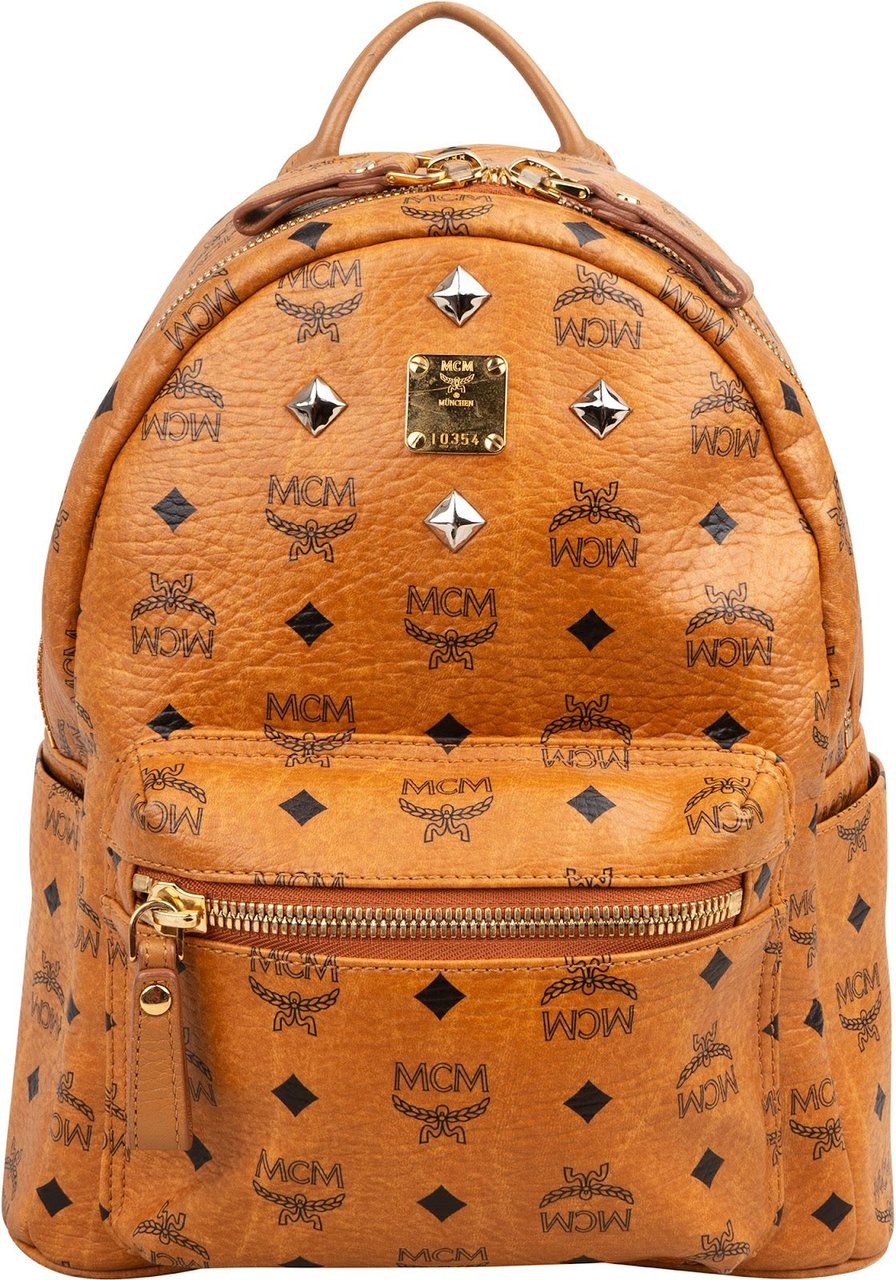 MCM MCM Monogram Visetos Stark Side Studs Backpack Bruin