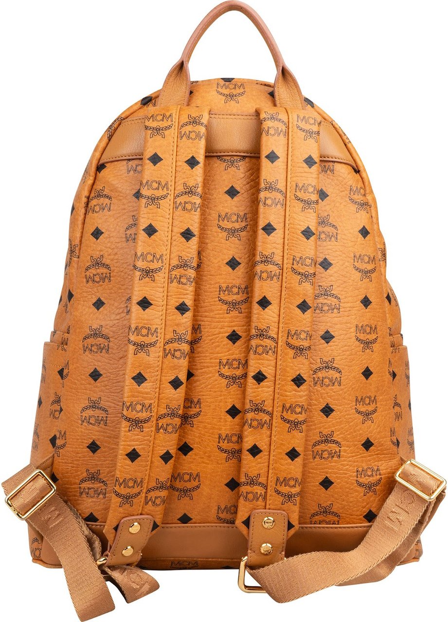 MCM MCM Monogram Visetos Stark Studded Backpack Bruin