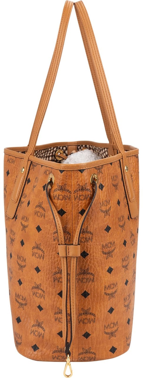 MCM MCM Monogram Visetos Liz Shopper Shoulder Bag Bruin