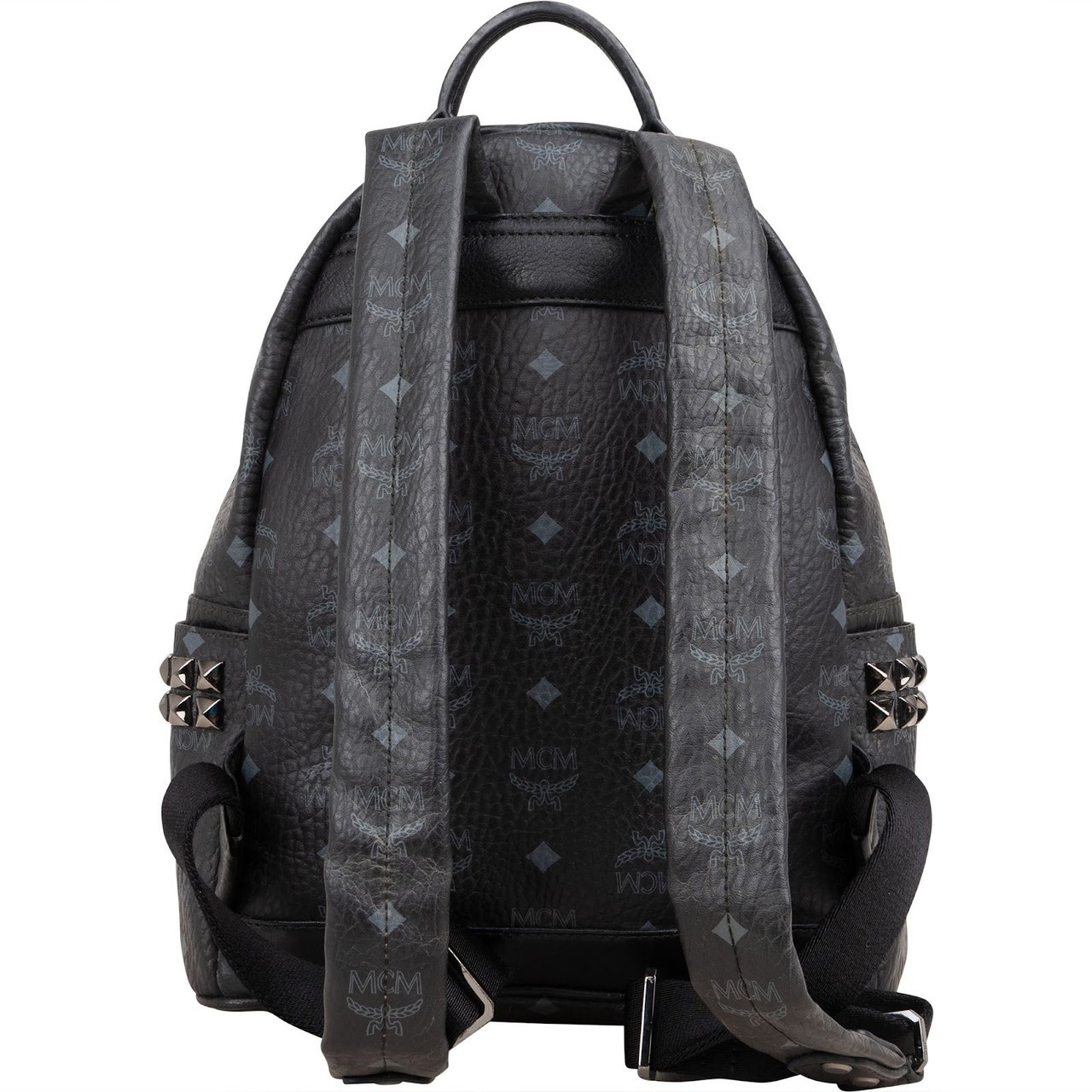 MCM Monogram Visetos Stark Side Studs Mini Backpack Zwart