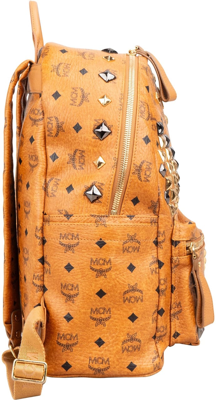 MCM MCM Monogram Visetos Stark Studded Backpack Bruin