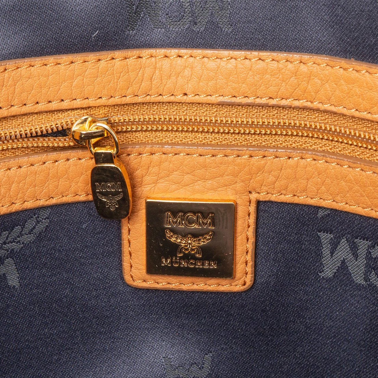 MCM MCM Monogram Visetos Stark Studded Backpack Bruin