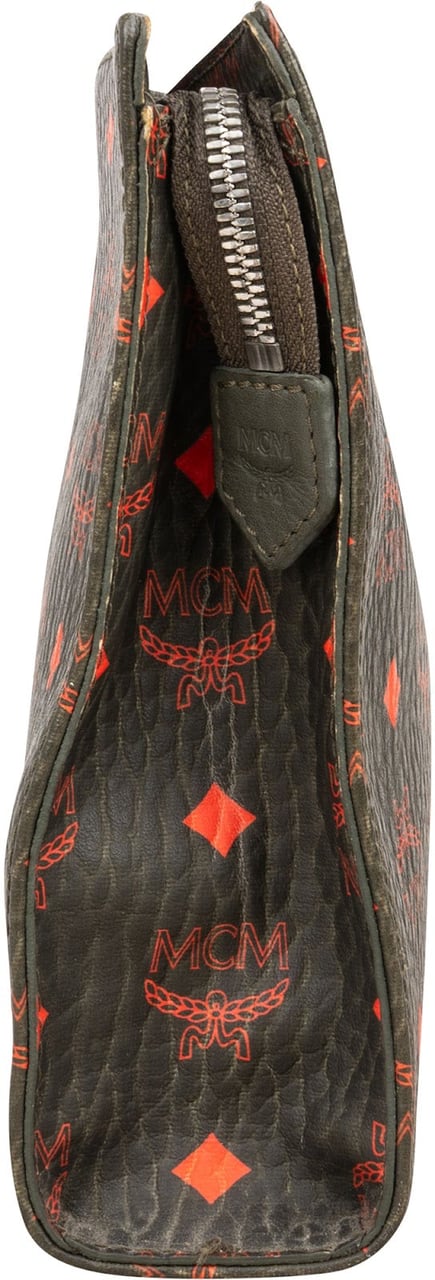 MCM MCM Monogram Visetos Bicolor Clutch Zwart