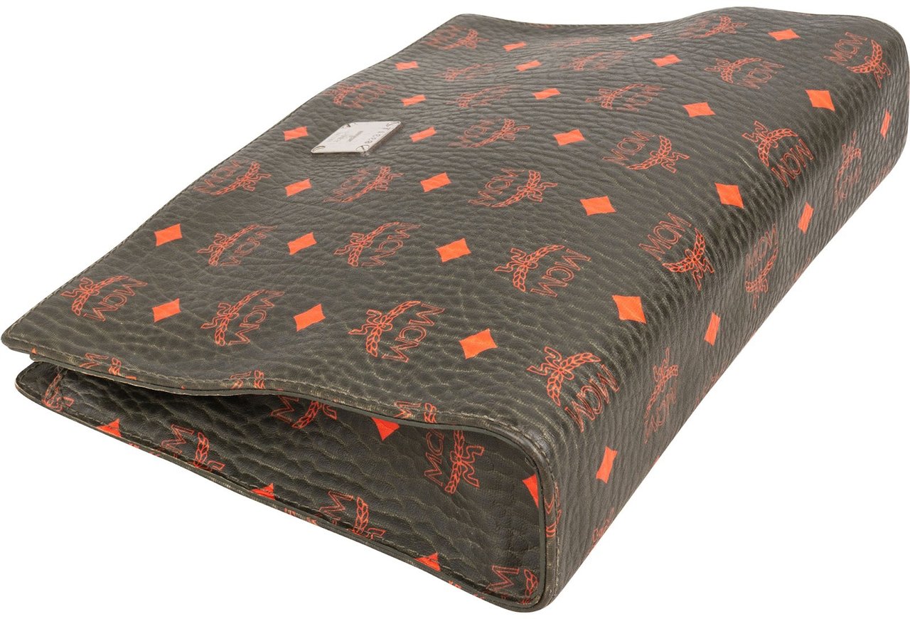 MCM MCM Monogram Visetos Bicolor Clutch Zwart