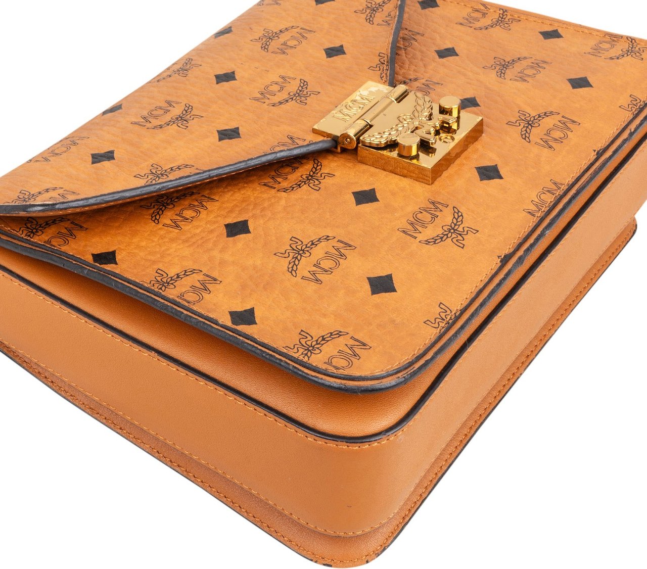 MCM MCM Monogram Visetos Patricia Crossbody Handbag Bruin