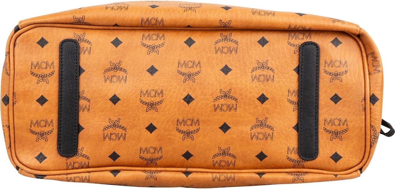 MCM MCM Monogram Visetos Liz Reversible Shopper Shoulder Bag Bruin
