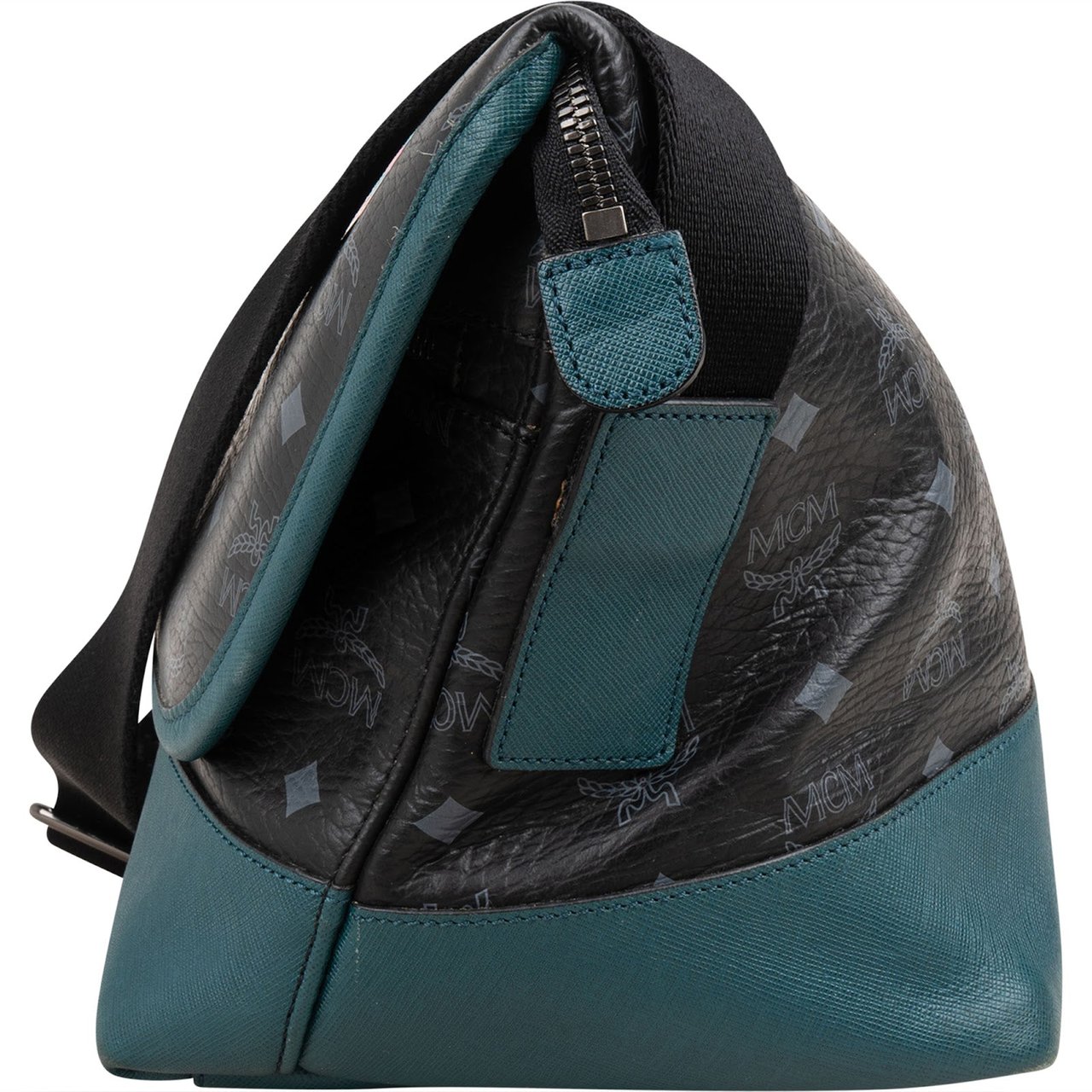MCM Monogram Visetos Craig & Karl Eyes on the Horizon Messenger Crossbody Bag Zwart