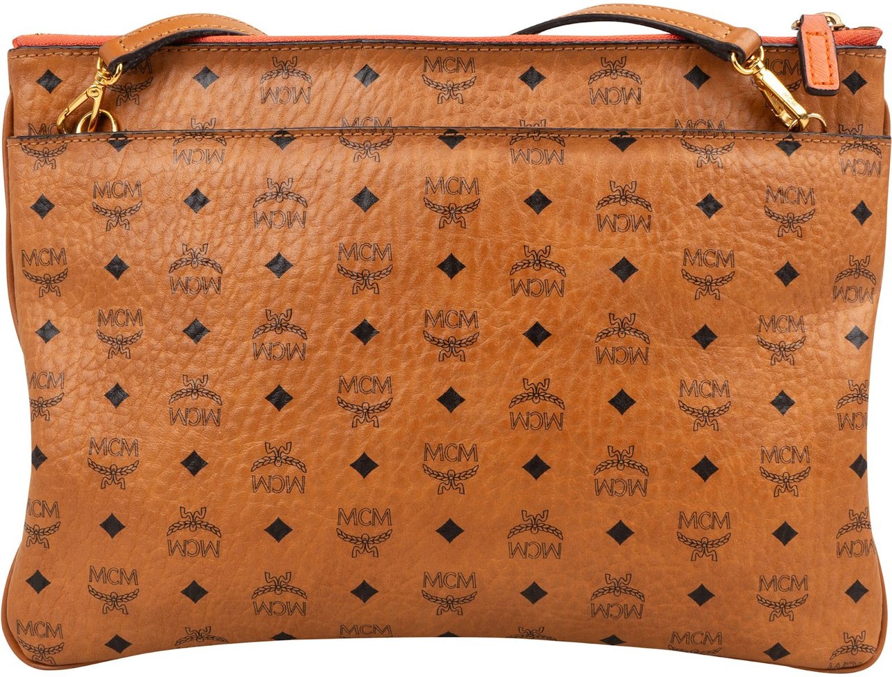 MCM Monogram Visetos Monkey Crossbody Bag Bruin