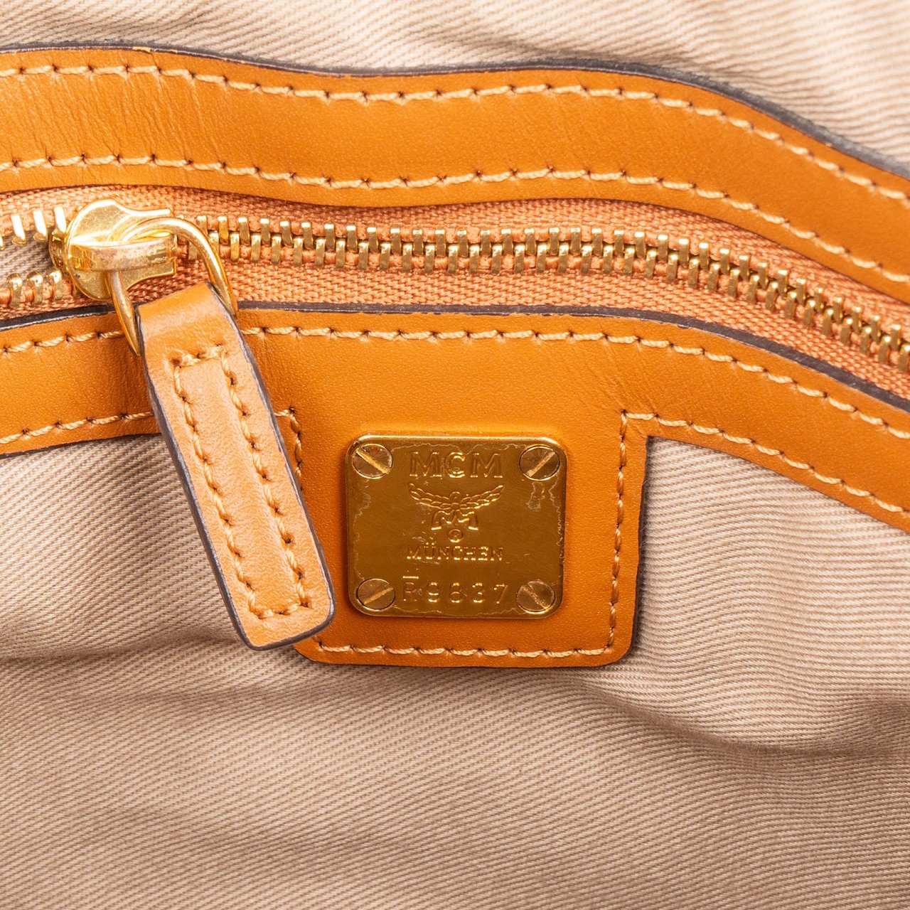 MCM Monogram Visetos Monkey Crossbody Bag Bruin