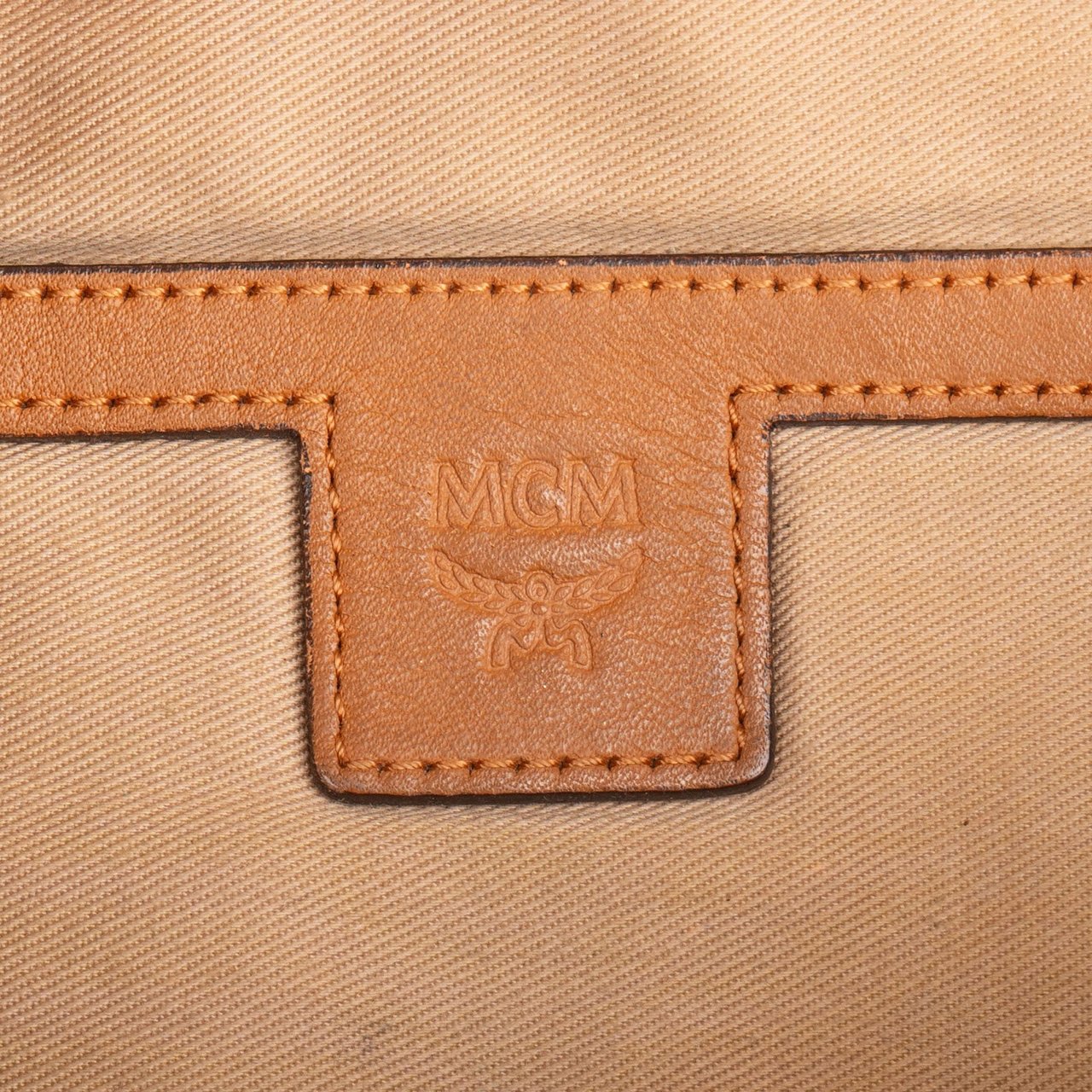 MCM Monogram Visetos Visetos Belt Crossbody Bag Bruin