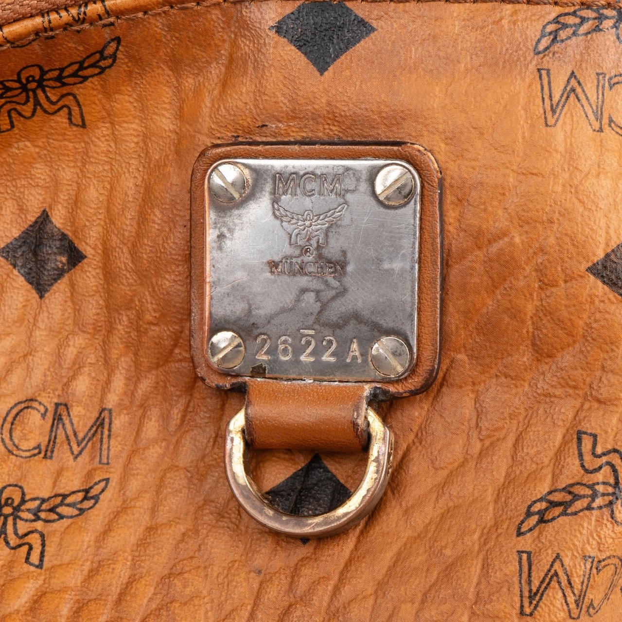 MCM Monogram Visetos Visetos Belt Crossbody Bag Bruin