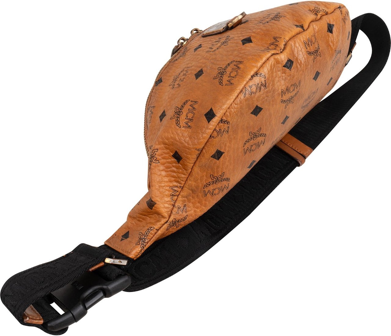 MCM Monogram Visetos Visetos Belt Crossbody Bag Bruin