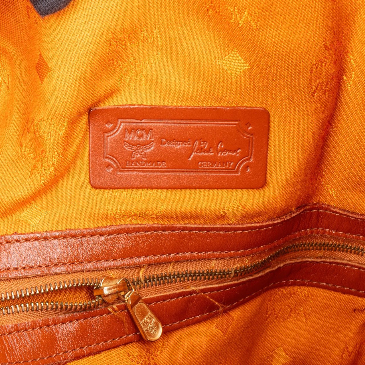 MCM Monogram Visetos Bucket Crossbody Bag Bruin
