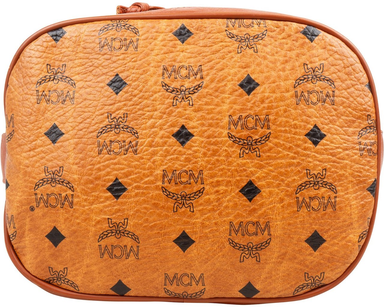 MCM Monogram Visetos Bucket Crossbody Bag Bruin