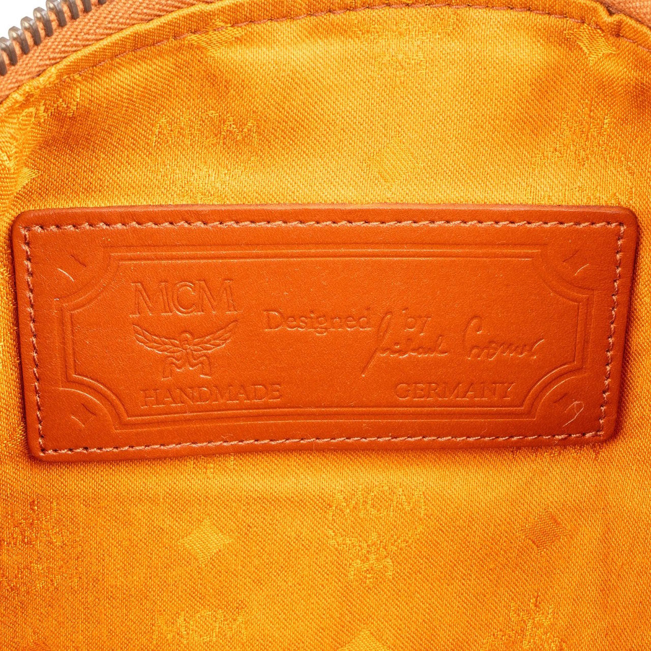 MCM Monogram Visetos Boston Travel Bag 50 Bruin