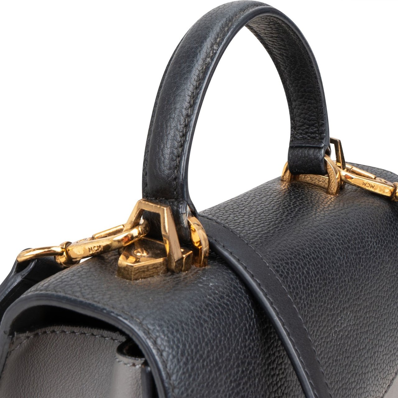 MCM Bicolor Leather Patricia Crossbody Handbag Zwart