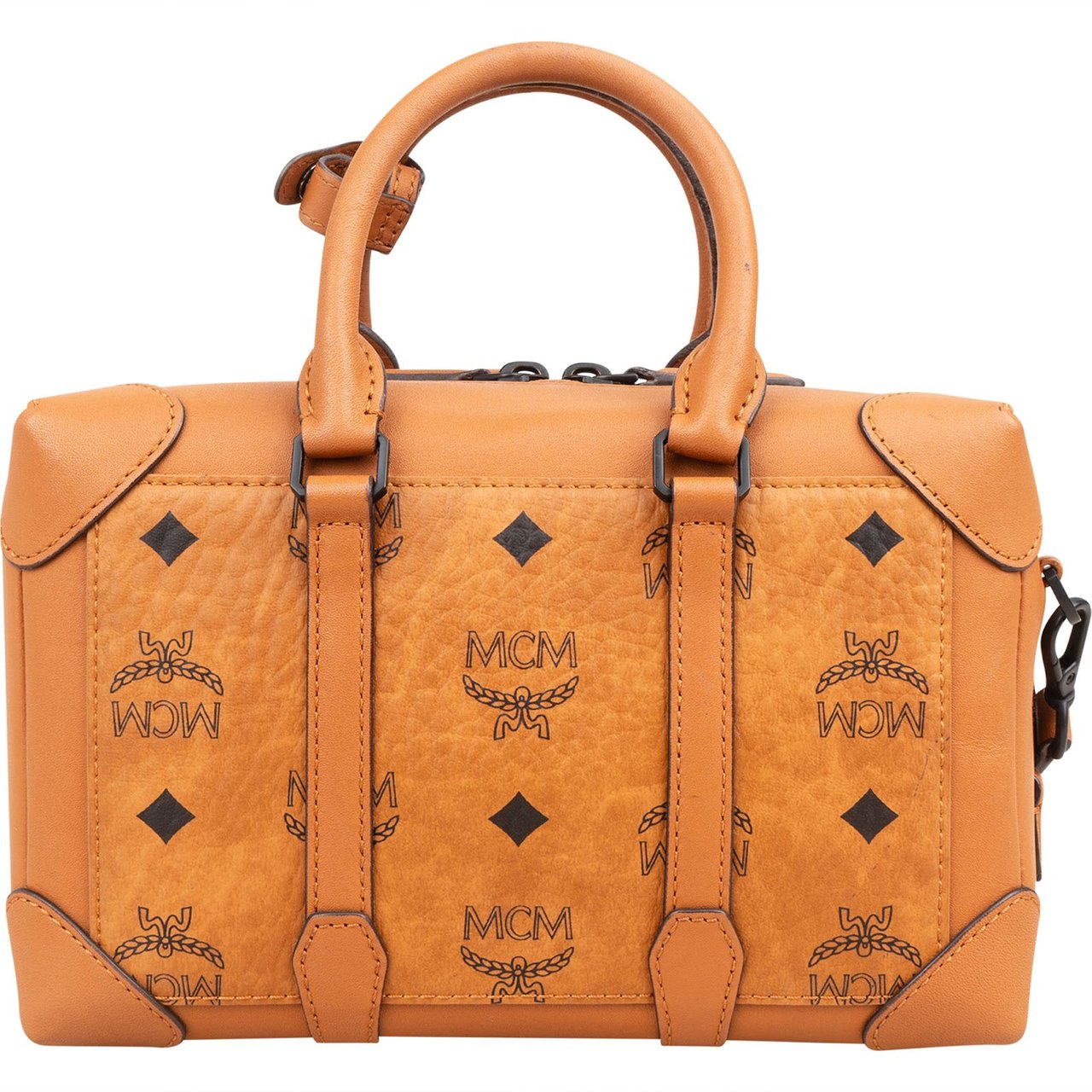 MCM Monogram Visetos Berlin Handbag Bruin