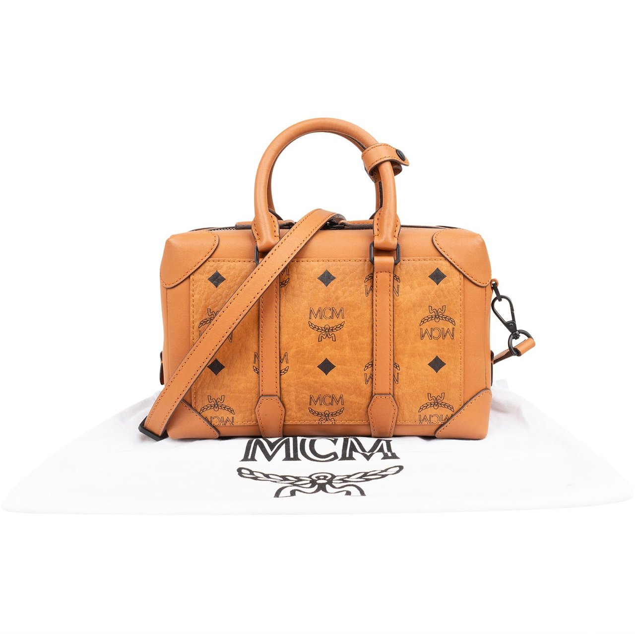 MCM Monogram Visetos Berlin Handbag Bruin