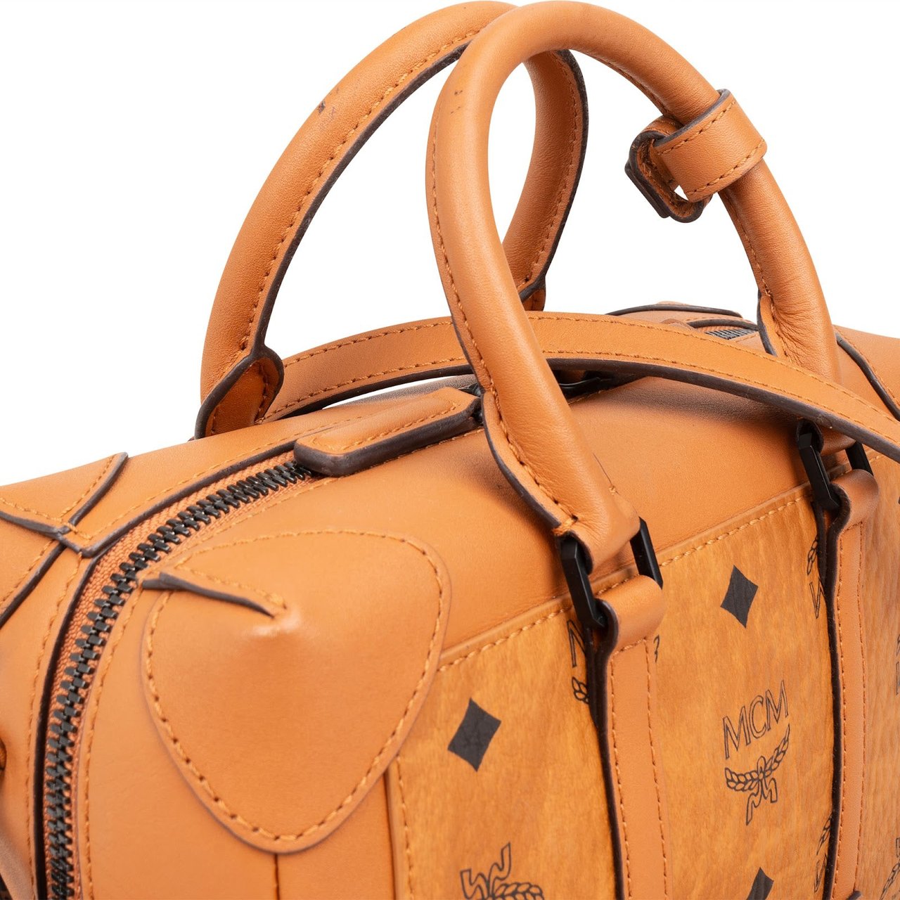 MCM Monogram Visetos Berlin Handbag Bruin