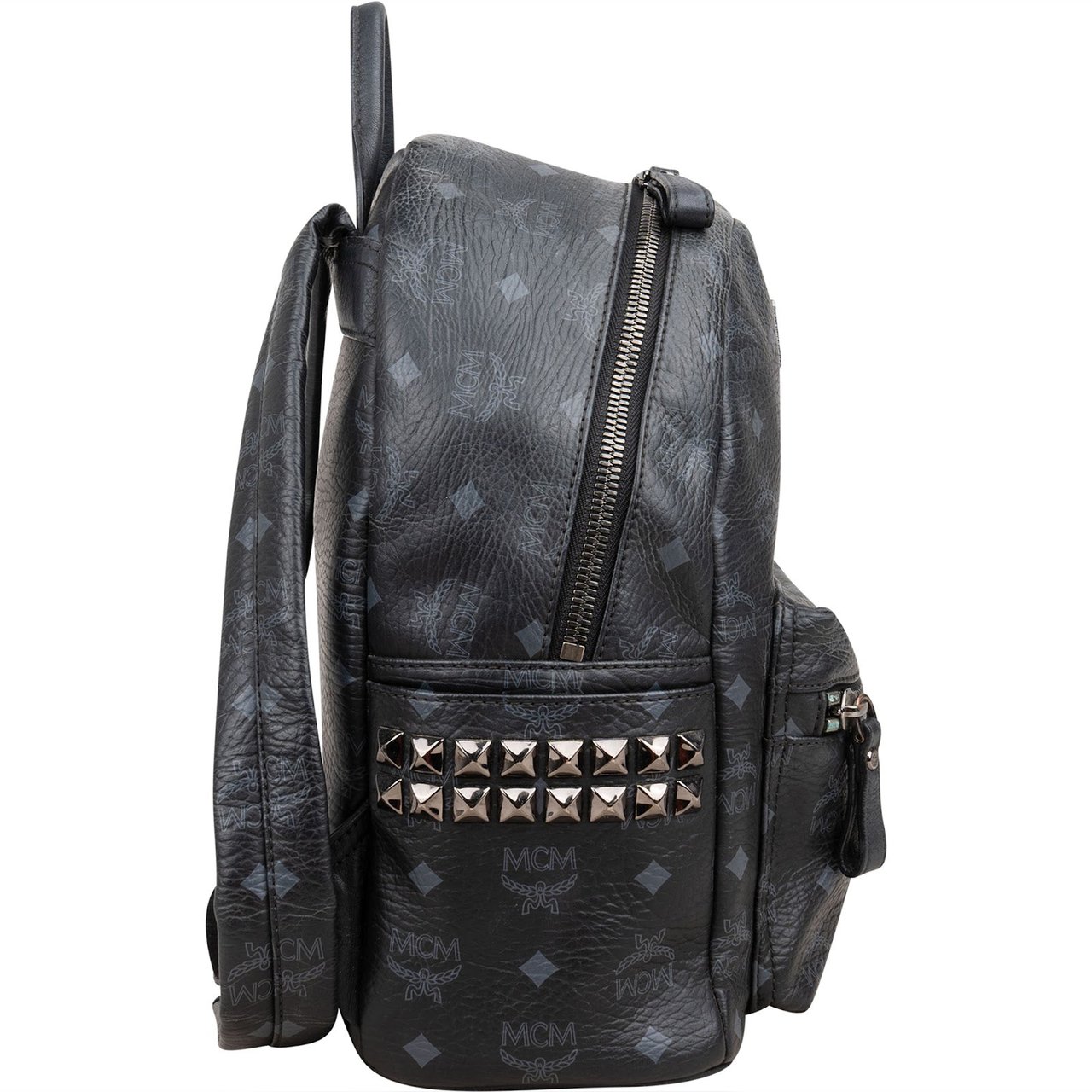 MCM Monogram Visetos Stark Side Studs Backpack Zwart