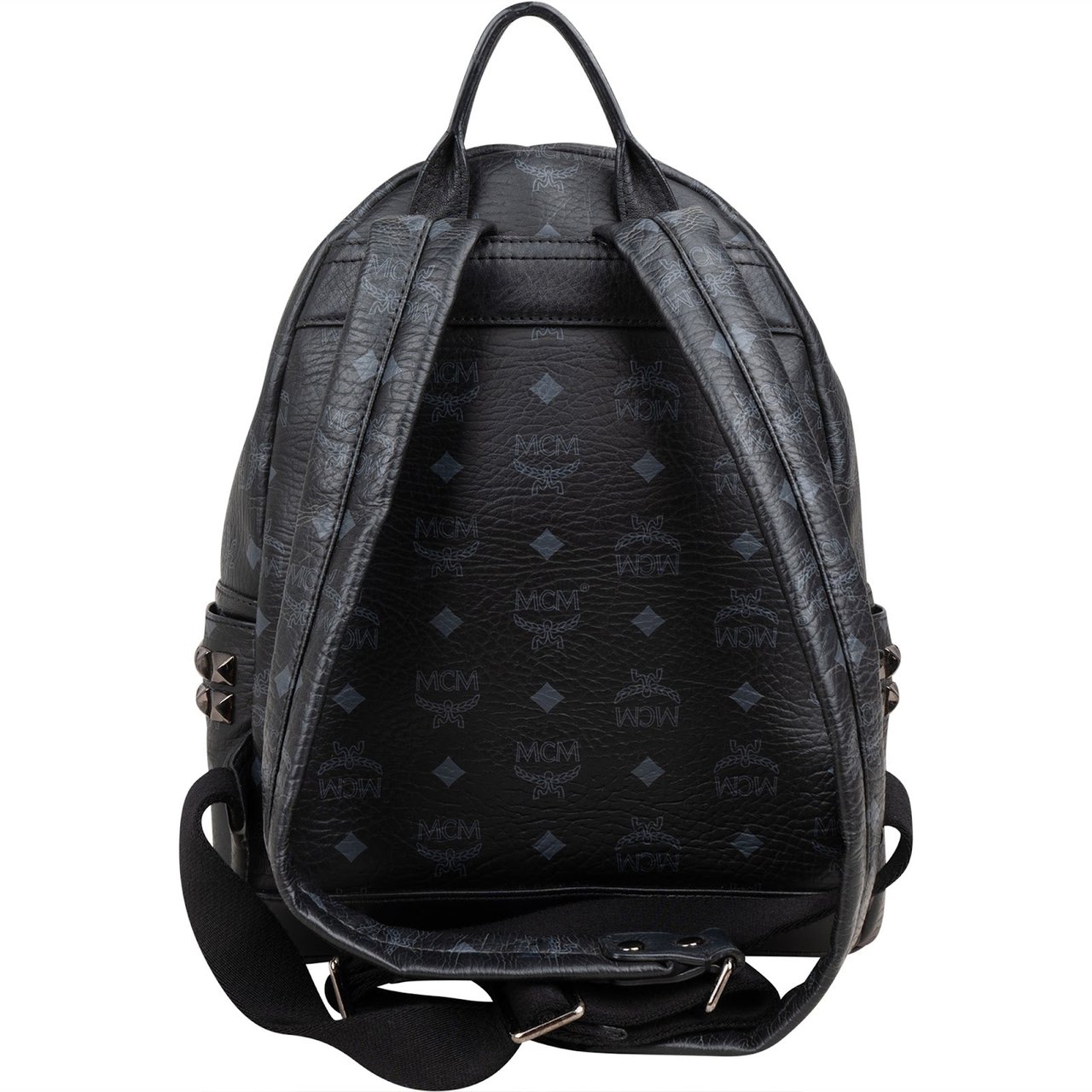 MCM Monogram Visetos Stark Side Studs Backpack Zwart