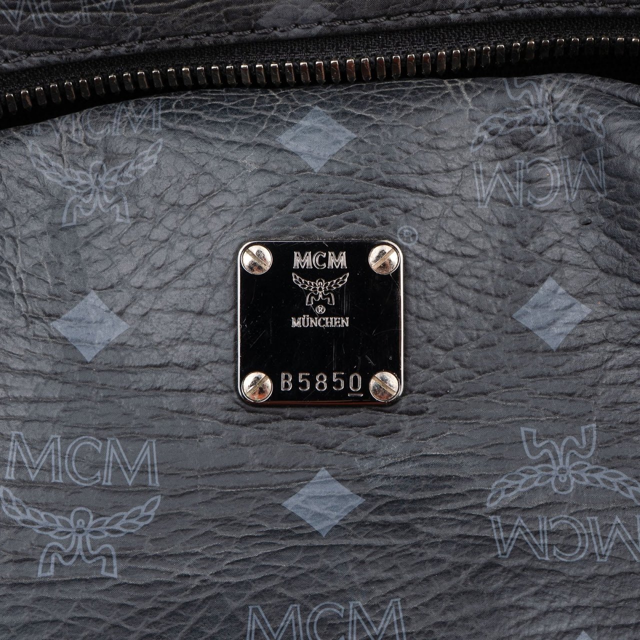 MCM Monogram Visetos Stark Side Studs Backpack Zwart