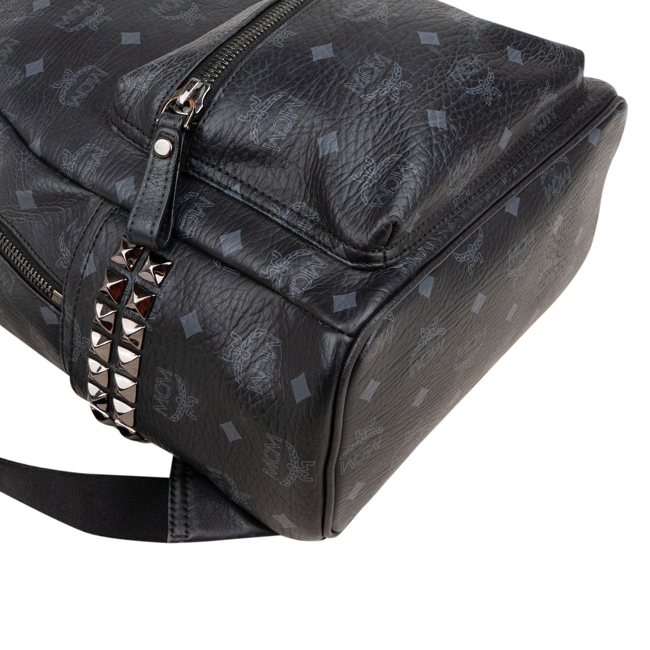MCM Monogram Visetos Stark Side Studs Backpack Zwart