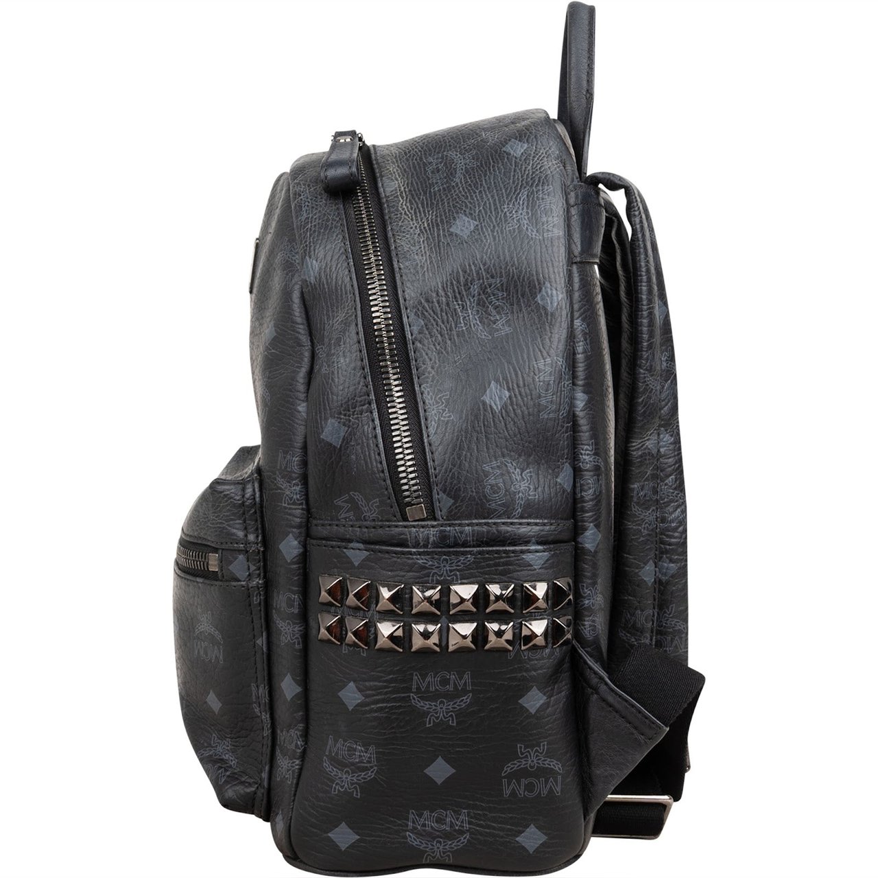 MCM Monogram Visetos Stark Side Studs Backpack Zwart