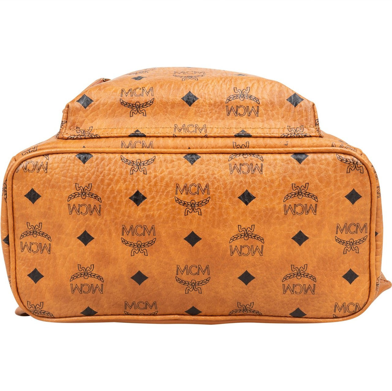 MCM Monogram Visetos Stark Side Studs Backpack Bruin