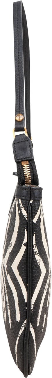 MCM Monogram Zebra Visetos Pochette Shoulder Bag Zwart
