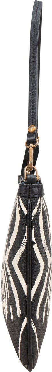 MCM Monogram Zebra Visetos Pochette Shoulder Bag Zwart